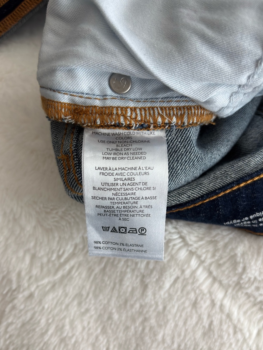 Pilcro Anthropologie Scotty Cuffed High Rise Straight Leg Jeans Size 26 Blue - Picture 11 of 14